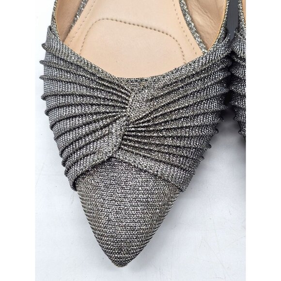 Nina Silver Gold Shimmer Pointed Toe Flats Dressy Glam Women's Size 9M - Picture 2 of 10